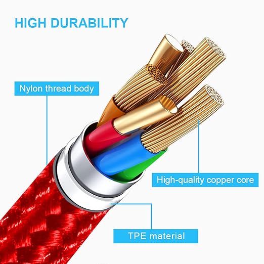 cugunu USB C to Lightning Cable 5 Pack 3/3/6/6/10FT iPhone Charger Apple MFi Certified Power Delivery Fast Charging Cord Compatible with iPhone 14/13/12/11/XS/XR/X/8 - Red