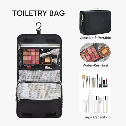 ALL INCLUDED 10 Set Durable Packing Cubes for Suitcases,OlarHike Essentials for Travel,UPGRADED Anti-Tear Stitching, NEW Improved Luggage Packing Organizers for Travel Accessories (Black)