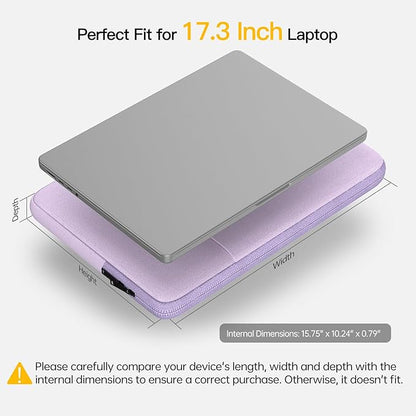 17 inch Laptop Sleeve Case for HP 17.3 Laptop, Pavilion 17, Envy 17, ASUS Vivobook 17, Acer Chromebook 317, Dell Inspiron 17, Lenovo IdeaPad 17.3, 17.3 in Computer Carrying Bag(Purple)