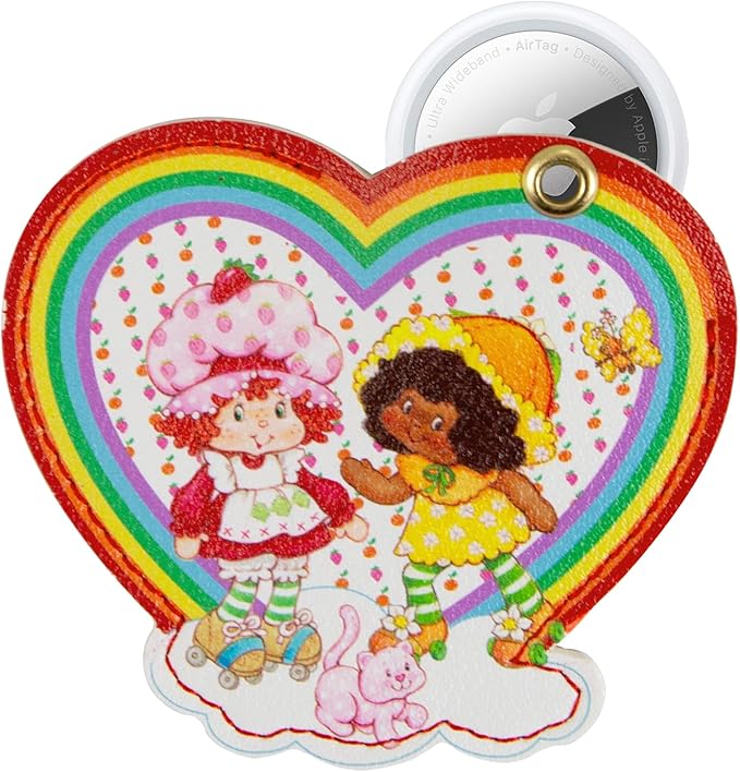 Sonix Keychain Case Compatible with Apple AirTag | Protective AirTag Cover Keychain Charm | Strawberry Shortcake Berry Besties Rainbow