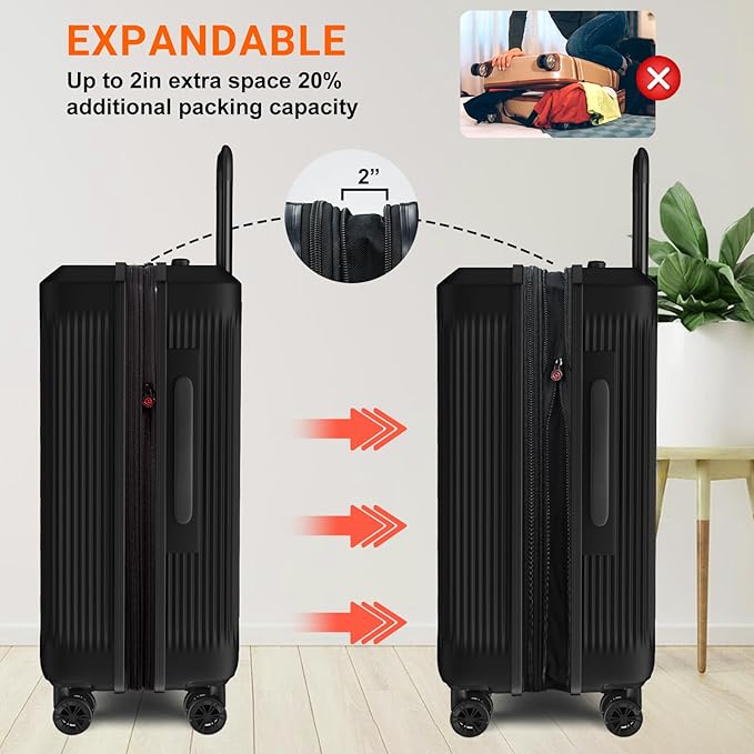 Verdi Hardside 28 Inch Luggage with Spinner Wheels - Expandable Large Suitcase