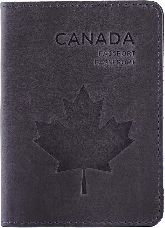 INCARNE Leather Passport Holder for Travel - Passport Case - Passport Wallet for Men - Passport Cover for Women Sleeve Protector - Travel Essentials Vacation Luggage Travel Gifts - Vintage Gray