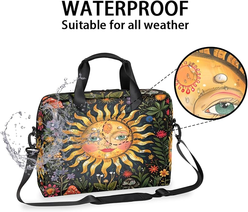 Laptop Bag Bohemian Mandala Laptop Satchel Briefcase Adjustable shoulder Carrying for MacBook Pro 16 inch