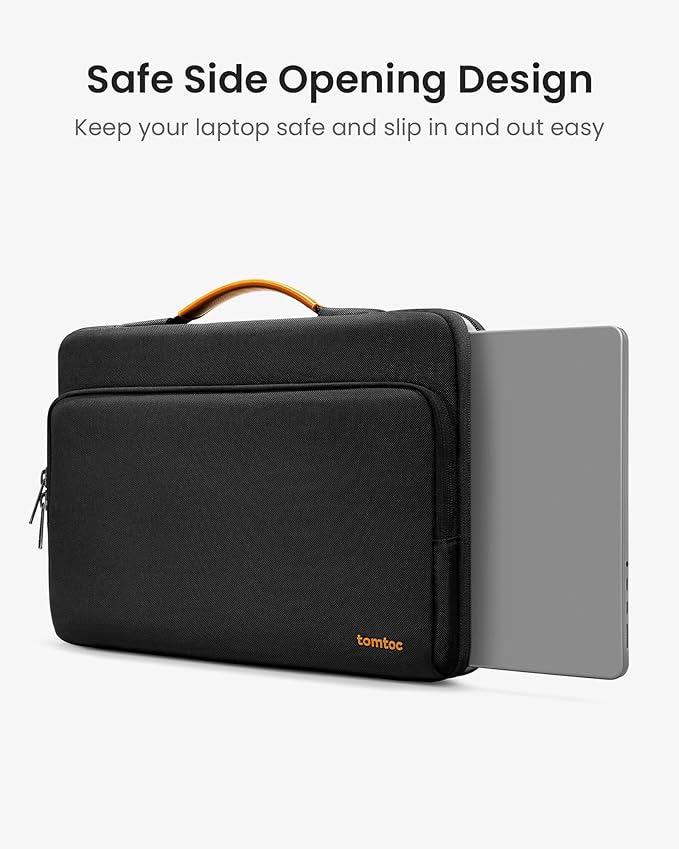 tomtoc 360 Protective Laptop Carrying Case compatible with 14-inch MacBook Pro M5/M4/M3/M2/M1 Pro/Max A3434 A3112 A3401 A3185 2025-2021, 12.9-13 Inch iPad Pro/Air, Water-Resistant Accessory Sleeve Bag