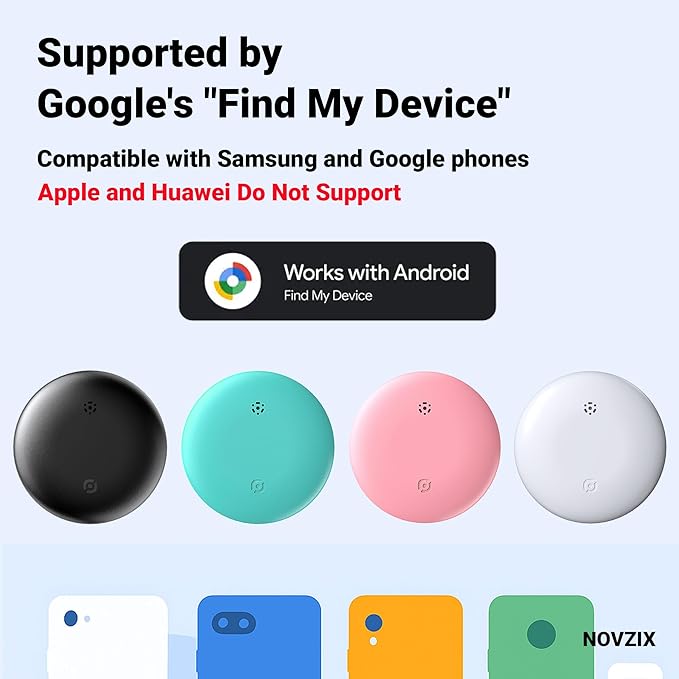 4 Pack Android Compatible Tracker, Tracker Tags for Android Phones, Supports Google Find My Device, 2026 New Model