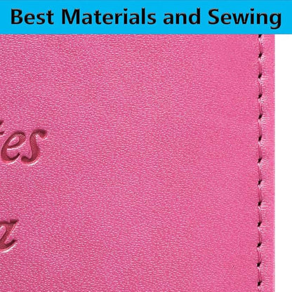 Passport Holder Cover Wallet Travel Essentials RFID Blocking Leather Card Case International Must Haves Travel Accessories for Women Men(101#Pink)