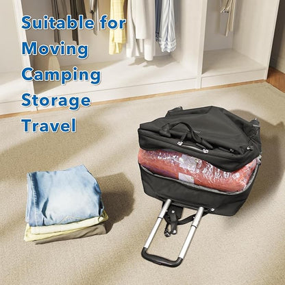 16 Pack Travel Vacuum Bags with Pump，vacuum travel bags with pump (2J/2L/2M2S/4 ROLLER BAGS/4 SMALL ROLLER BAGS), vacuum seal bags for clothing travel and home organization.