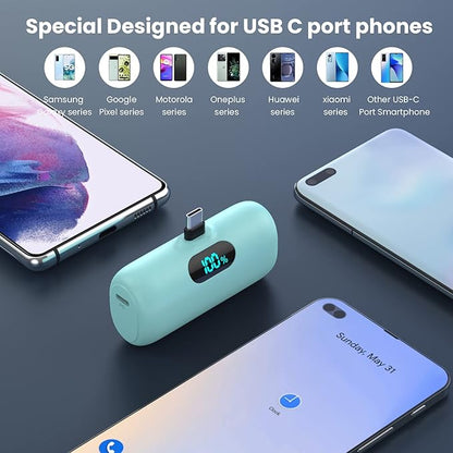 [2 Pack]Small Portable Charger for iPhone 17/16/15 Series,5000mAh 3A PD USB C Power Bank, Mini Travel Essentials Battery Pack for iPhone 17/17 Pro/16/16 Plus/16 Pro/15 Pro Max,Samsung,Android/LG etc