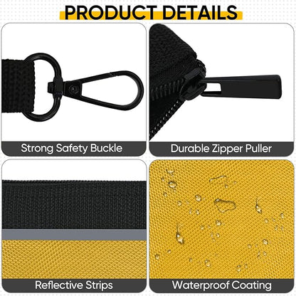 TICONN Tool Pouches with Zipper, 1680D Oxford Small Tool Bags, Waterproof Utility Bag Zipper Pouch for Tool Organizers and Storage (3 Pack Large)