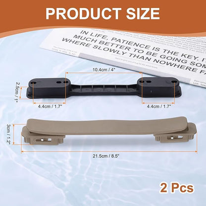 uxcell 2 Pcs Luggage Handle Replacement 8.5 Inch Suitcase Handle Carry Strap Plastic Pull Handle Grip Luggage Replacement Parts with Screws for Suitcase Box Luggage Case, Brown