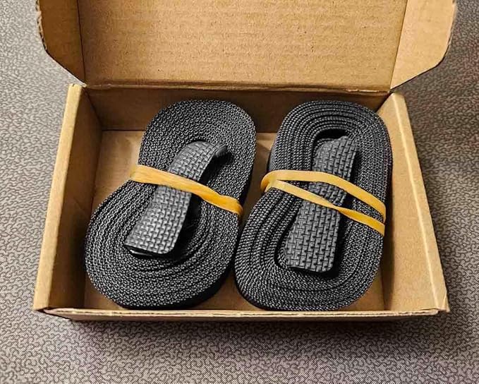 Lashing Straps with Padded Buckles Adjustable Cam Buckle Tie Down Cinch Strap for Packing Black 1in x10ft 4 Pack