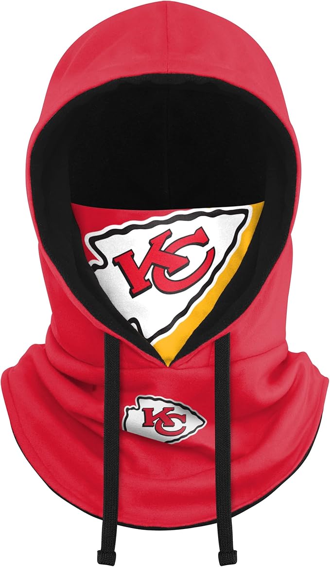 NFL Team Logo Team Color Drawstring Winter Cap Hooded Gaiter Balaclava Face Cover