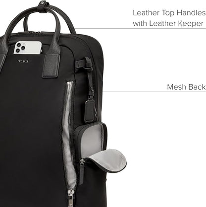 TUMI - Voyageur Atlanta Backpack - Travel Backpack for Women - For Business, Commute - Holds Up to 17" Laptop - Black & Gunmetal Hardware