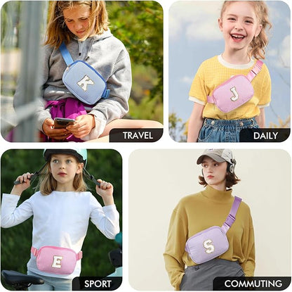 YOOLIFE Gifts for Girls Teen Girls Birthday Gifts - Personalized Gifts for Women | Fanny Pack Gifts for Daughter Sister Friends | Initial Crossbody Bag Belt Bag | Birthday Gifts Teens Girls Purple G