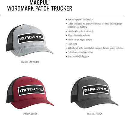 Magpul Trucker Hat Snap Back Baseball Cap, One Size Fits Most