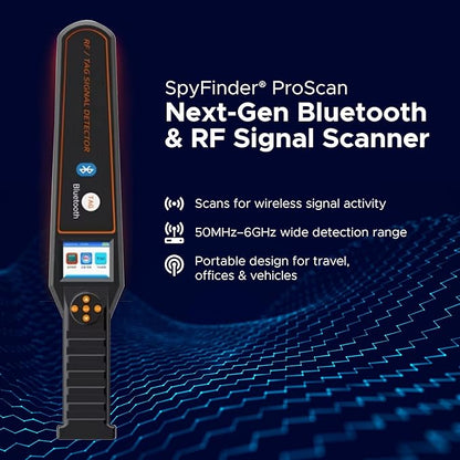 ProScan Bluetooth & GPS RF Detector – Next-Gen Hidden Camera Finder – Portable Scanner for Wireless Devices, Bluetooth Tags & GPS Signals – Travel Privacy Tool for Vehicles, Hotels & Offices