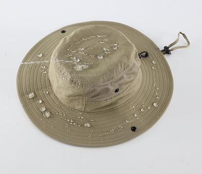 Home Prefer UPF50+ Mens Sun Hat Wide Brim Womens UV Protection Beach Bucket Hat for Fishing Hiking Snap Up Cowboy Hat