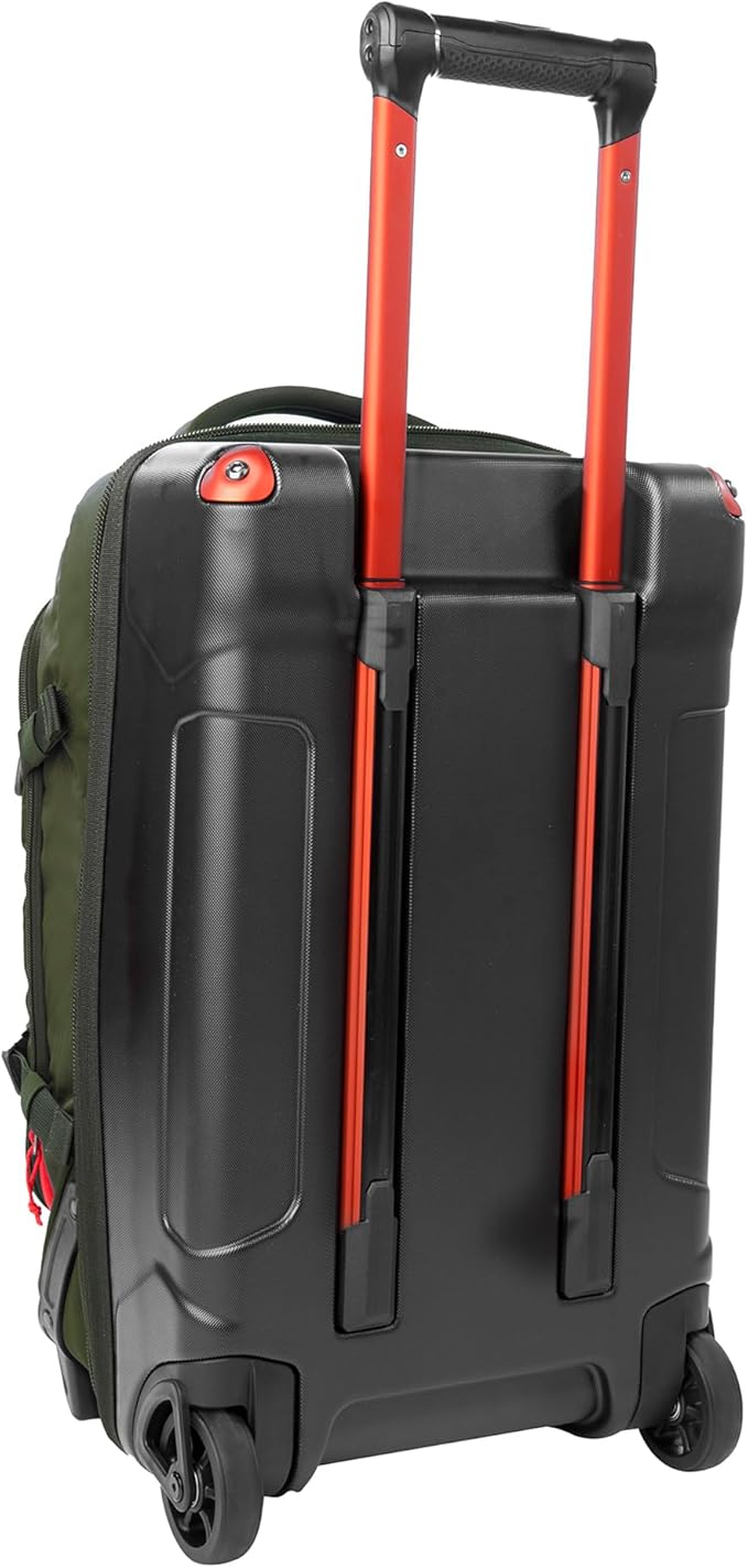 Eddie Bauer Expedition Rolling Duffel Bag with Wheels | Travel | Carry-On | Luggage | Rugged | Durable - Dark Thyme, 22"