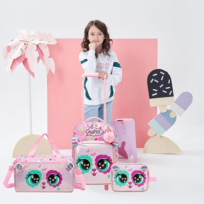 Kids Luggage with Wheels Suitcases Travel Softside Suitcases 16" Carry on Suitcase with Duffle Bag Luggage Sets Airline Approved