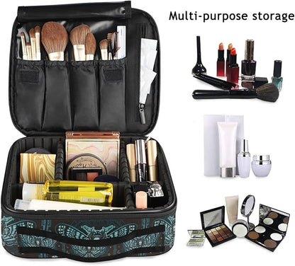 MNSRUU Women Makeup Bag Butterfly Skull Mysticism Makeup Bag Organizer Travel Cosmetic Bag for Teenage Girl Clear Make Up Bags with Zipper