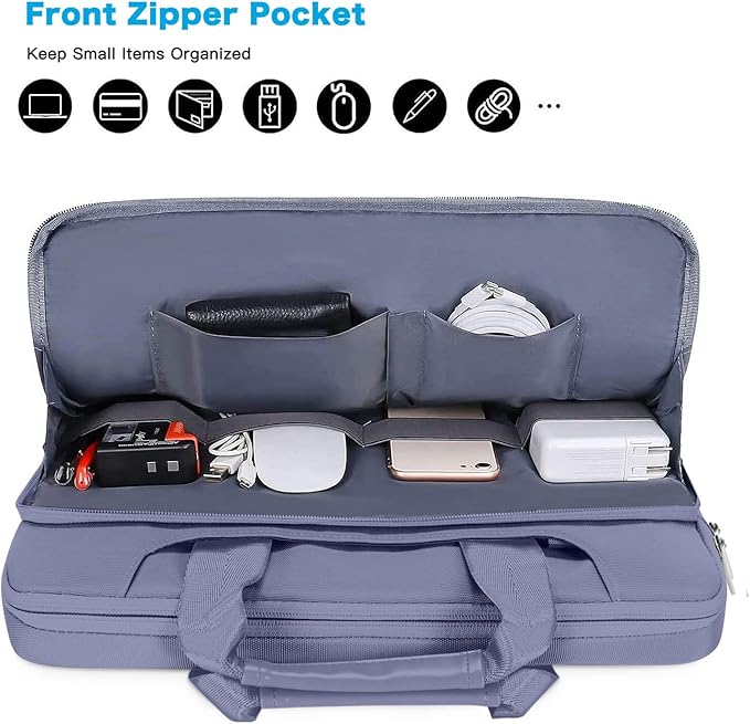 MOSISO 360 Protective Laptop Shoulder Bag Compatible with MacBook Air/Pro, 13-13.3 inch Notebook, Compatible with MacBook Pro 14 inch M5 M4 M3 M2 M1,Matching Color Sleeve with Belt, Lavender Gray