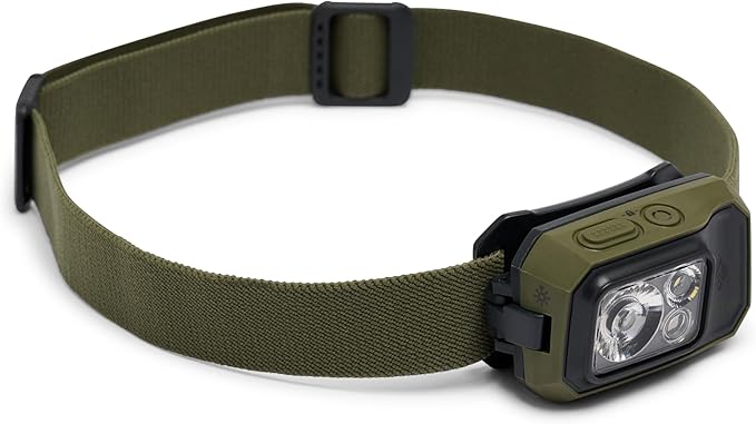 BLACK DIAMOND Storm 450 Headlamp | 450 Lumens Brightness | Waterproof & Dimmable | 3X AAA Battery Operated (Included | Camping, Hiking, Running | Ops Dark Olive