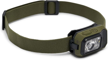 BLACK DIAMOND Storm 450 Headlamp | 450 Lumens Brightness | Waterproof & Dimmable | 3X AAA Battery Operated (Included | Camping, Hiking, Running | Ops Dark Olive