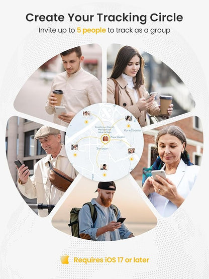 Wallet Tracker Card – Works with Apple Find My [Apple MFi Certified, iOS Only], Slim 1.65mm Bluetooth Item Finder, IP68 Waterproof, Wireless Rechargeable GPS Locator for Wallet, Keys & Luggage