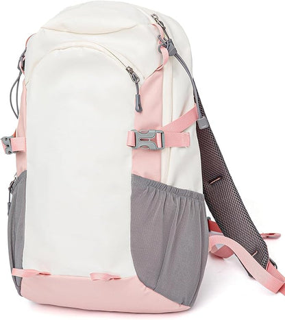 20L Small Waterproof Pink Hiking Backpack with Chest Strap for Women, Lightweight Travel Backpack with Padded Straps for Airplane