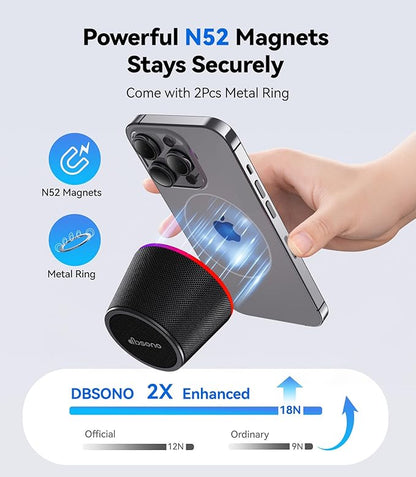 Bluetooth Speaker Stocking Stuffers for Teens: White Elephant Gifts for Adults Men Women, Loud Sound Portable Speaker with Color Light Phone Stand, Christmas Birthday for Boy Girls Trendy Stuff Gadget