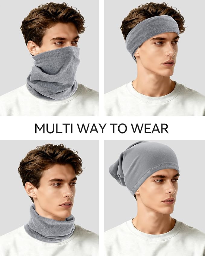 4 Pack Winter Neck Warmer, Neck Gaiter Ski for Men & Women, Soft Fleece Face Cover Mask Scarf for Cold Weather