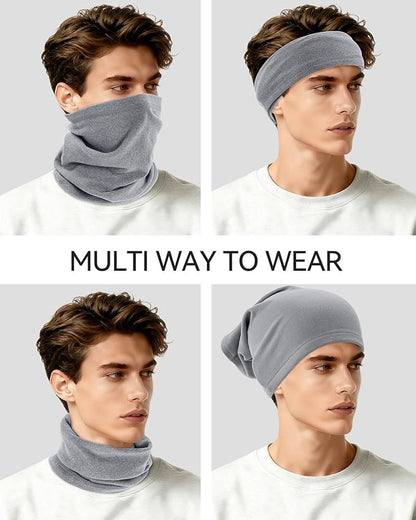 4 Pack Winter Neck Warmer, Neck Gaiter Ski for Men & Women, Soft Fleece Face Cover Mask Scarf for Cold Weather