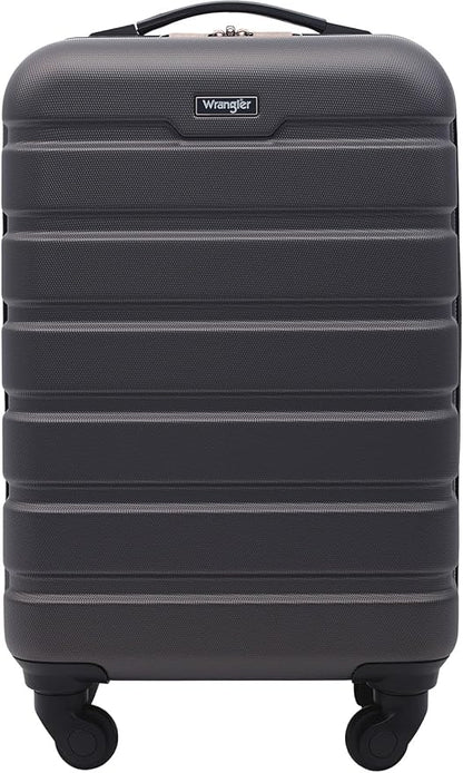 Wrangler 22" Hardside Spinner Carry-On Luggage, Charcoal