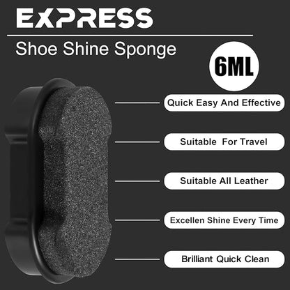 Loopeer 12 Pcs Shoe Shine Sponge Bulk, Instant Leather Shoes Shiner Care for Boots, Leather Accessories Quick Cleaning