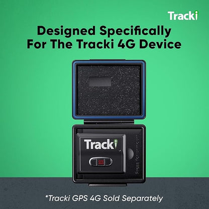 Tracki GPS Tracker with Waterproof Magnetic Mini Box and +3500mAh Battery Extender for Vehicles - 4G LTE Subscription Needed - US-Made Tech Small GPS Tracking Device for Car, US & Worldwide. (Set)