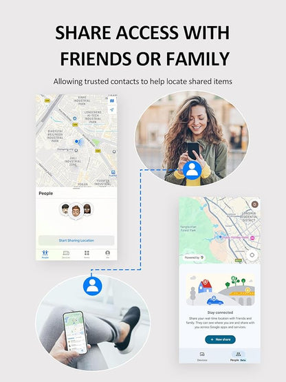 Tracking Card for Android & iOS, Ultra-Slim Rechargeable Find My Wallet Tracker Card for Luggage, ID Card, Passport - Both Works with Apple Find My & Google's Find Hub (Black, 2 Pack)