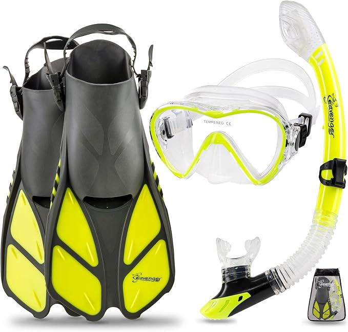 Seavenger Aviator Snorkeling Set with Gear Bag