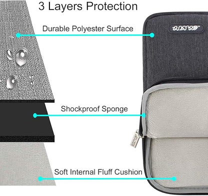 MOSISO Laptop Case 13 inch, 13 inch Laptop Sleeve Compatible with MacBook Air M4 M3 M2 M1 2025-2018 / Pro M2 M1 2025-2016, Polyester Vertical Computer Sleeve Bag with Pocket, Space Gray