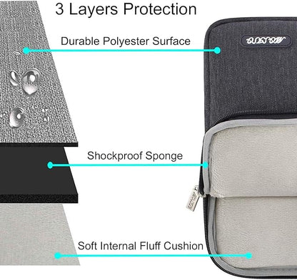MOSISO Laptop Case 13.3 inch, 13-13.3 inch Laptop Sleeve Compatible with MacBook Air/Pro 13/Pro 14 M5 M4 M3 M2 M1, HP Dell ASUS Lenovo,Polyester Vertical Computer Sleeve Bag with Pocket, Space Gray