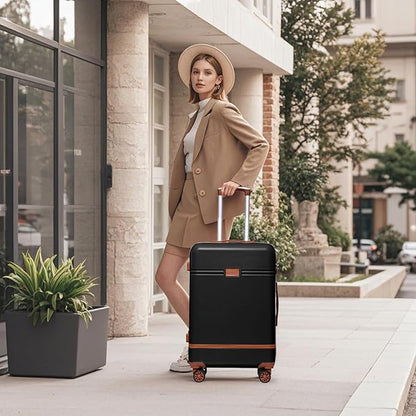 Krute Carry On Luggage 22x14x9 Airline Approved Hard Shell Suitcases with Wheels 20in PC+ABS TSA Approved Carry On Suitcase