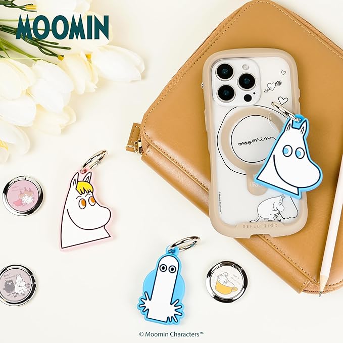 iFace Moomin Character Figure Case [Compatible with Apple AirTag] – Silicone Protective Keychain Cover [Carabiner Clip Included] – Hattifattener