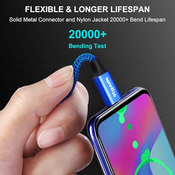 etguuds USB to USB C Cable 1ft, 2-Pack Short USB A to Type C Charger Cord Fast Charging for Samsung Galaxy A17 A16 A15 A26 A36 A56, S25 S24 S23 S22 S21 S20 S10 Note 20, for iPhone 17 16 15, Moto