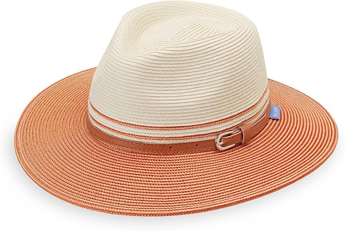 Wallaroo Women’s Kristy Fedora– UPF 50+ UV Protection | Wide Brim, Packable & Adjustable |Petite or Medium