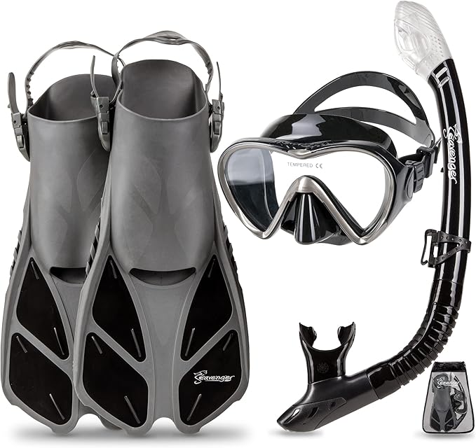 Seavenger Aviator Snorkeling Set with Gear Bag
