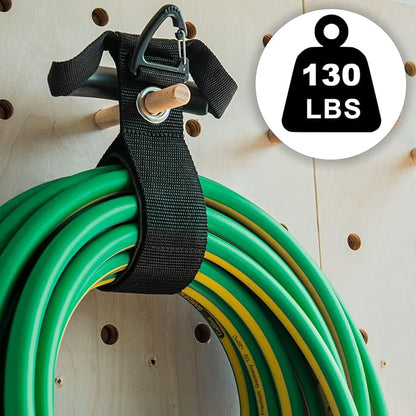 FOLIV 4PCS Storage Straps 3 in 1 Multifunction, Heavy Duty Storage Straps for Cables and Ropes, Extension Cord Organizer with Handle for Pool Hoses, Garden Hoses, Cords - 28'' + 22''
