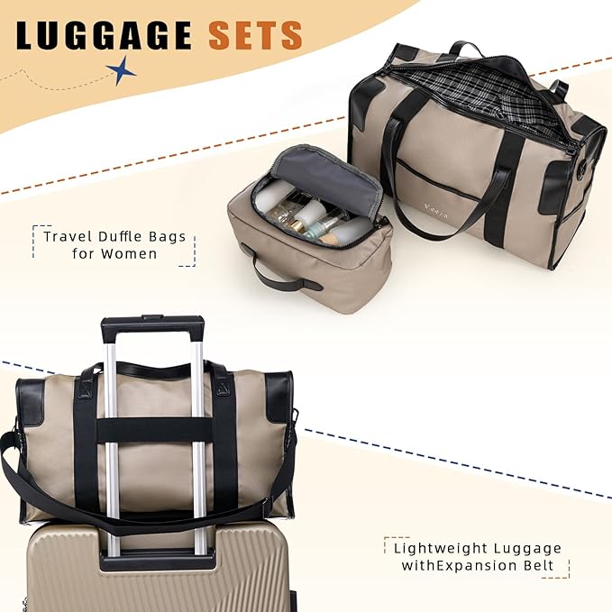 Expandable Carry on Luggage Sets,Suitcases with Detachable Wheels Hardshell 22x14x9 Airline Approved,Lightweight Luggage Set with TSA Lock,Carry on Suitcase