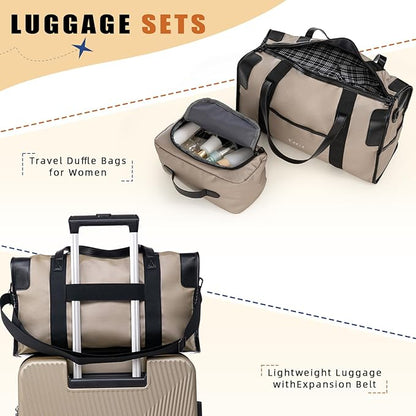 Expandable Carry on Luggage Sets,Suitcases with Detachable Wheels Hardshell 22x14x9 Airline Approved,Lightweight Luggage Set with TSA Lock,Carry on Suitcase
