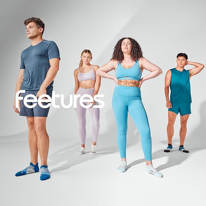 Feetures Elite Light Cushion No Show Tab Athletic Ankle Socks - Sport Sock with Targeted Compression