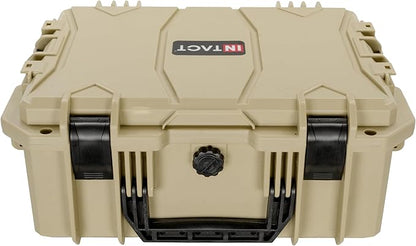 Eylar 18" Intact Series Hard Camera Case, Lightweight and Durable Stacker Design with Foam (Tan)