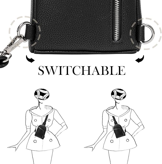INICAT RFID Blocking Sling Bag,Anti Theft Crossbody Bags for Women,Travel Gifts Cross Body Purses Vegan Leather